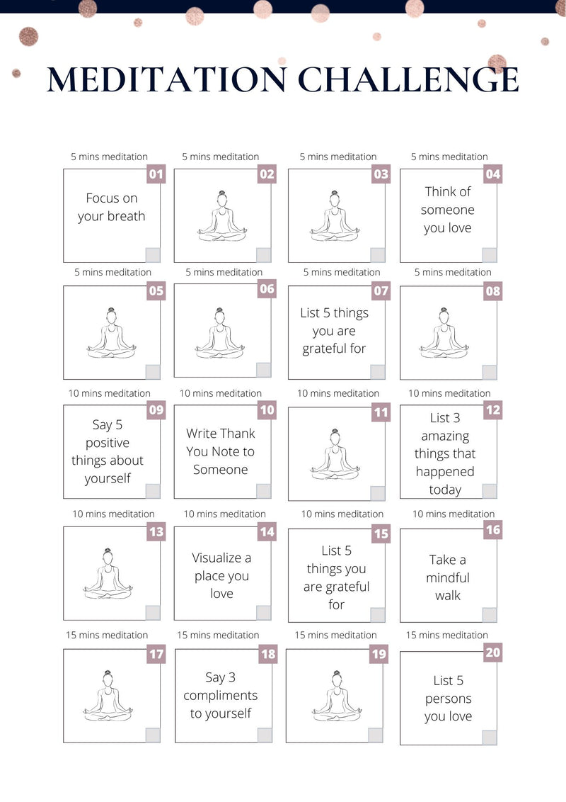 Digital 20 Day Meditation Challenge Plan for Beginners